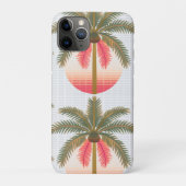 Rosa Palmenmuster mit Sonnenverlauf Case-Mate iPhone Case (Achterkant)