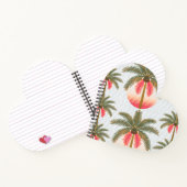 Rosa Palmenmuster mit Sonnenverlauf Notitieboek (Binnen)