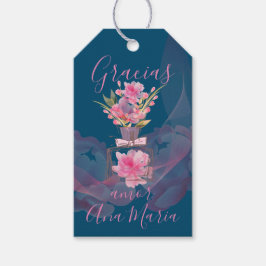 Rosa Parfum "doordrenkt van liefde" gepersonalisee Cadeaulabel