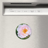 Rosa Peach Blossom [Round Magnet] Magneet (Insitu (Vaatwasser))