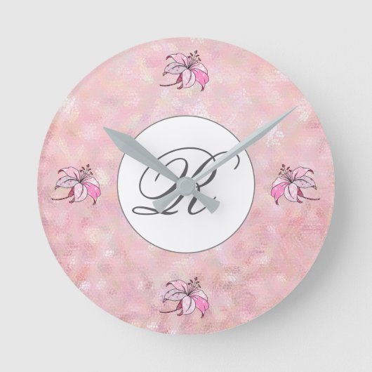 Rosa, personalisiert ronde klok (Voorkant)