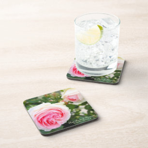 Rosa Pierre de Ronsard (set harde Onderzetters) Bier Onderzetter