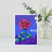 Rosa pixelada estilo retro briefkaart (Staand voorkant)