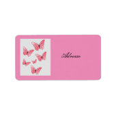 Rosa Punkte Adressaufkleber Etiket (Voorkant)