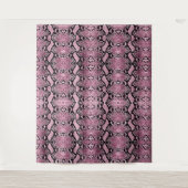 Rosa Python Slangenhuid Achtergrond Wandkleed (Voorkant)