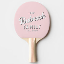 Rosa Retro Familienaam & Jaar uit het midden van d