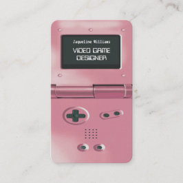 Rosa Retro Stijl Gameconsole Gameontwerper Visitekaartje