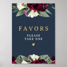 ROSA Rijke Burgundy Bloemendecor Navy Take a Favor