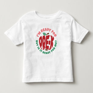 Rosa Rode Appel Grappig Klaar voor Pre-K Kinder Shirts
