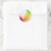 Rosa Rood Geel Oranje Blauw Groen Abstracte Kunst Ronde Sticker (Tas)