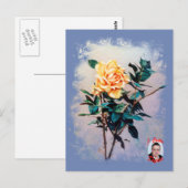 Rosa/Roos Briefkaart (Voorkant / Achterkant)