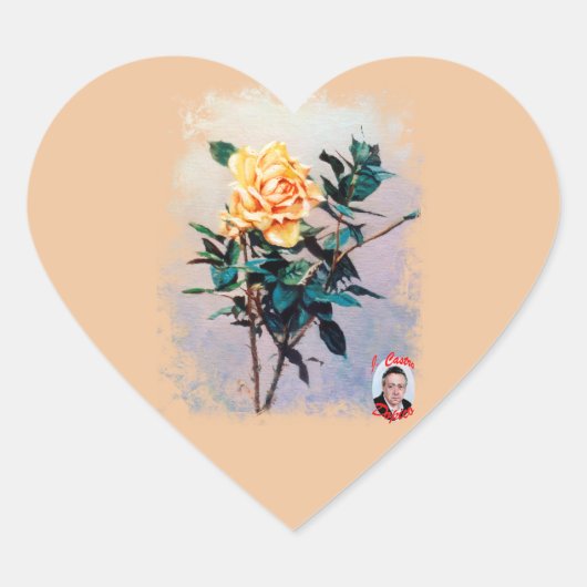 Rosa/Rose Hart Sticker (Voorkant)