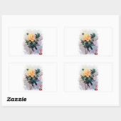 Rosa/Rose Rechthoekige Sticker (Vel)