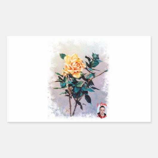 Rosa/Rose Rechthoekige Sticker (Voorkant)