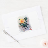 Rosa/Rose Rechthoekige Sticker (Envelop)