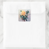 Rosa/Rose Vierkante Sticker (Tas)
