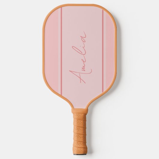 Rosa Roze Gepersonaliseerde Minimaal Pickleball Paddle (Voorkant)