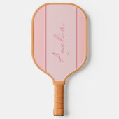 Rosa Roze Gepersonaliseerde Minimaal Pickleball Paddle (Achterkant)