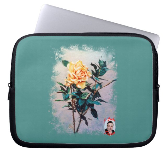 Rosa/Roze Laptop Sleeve (Voorkant)