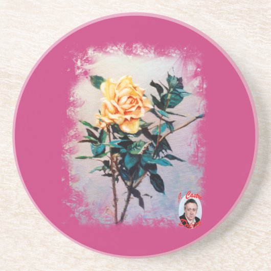 Rosa/Roze Zandsteen Onderzetter (Voorkant)