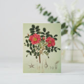 Rosa rugosa uit Flora Japonica Briefkaart (Staand voorkant)