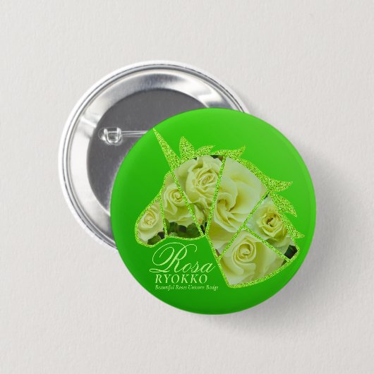 Rosa Ryokko Ronde Button 5,7 Cm (Voorkant /achterkant)