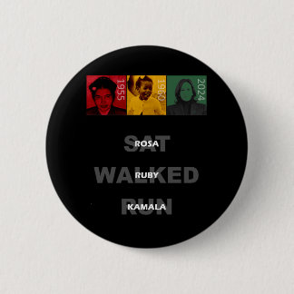 Rosa Sat Ruby heeft Kamala Run gelopen Ronde Button 5,7 Cm