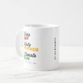 Rosa Sat Ruby Walked Kamala Run Tekst Koffiemok (Voorkant links)