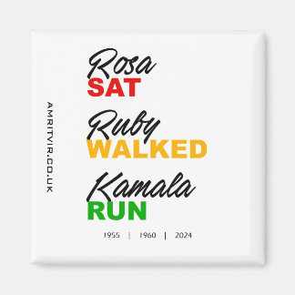 Rosa Sat Ruby Walked Kamala Run Tekst Magneet