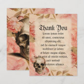  Rosa schedelcollage Bedankkaart (Voorkant / Achterkant)