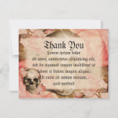  Rosa schedelcollage Bedankkaart (Voorkant)