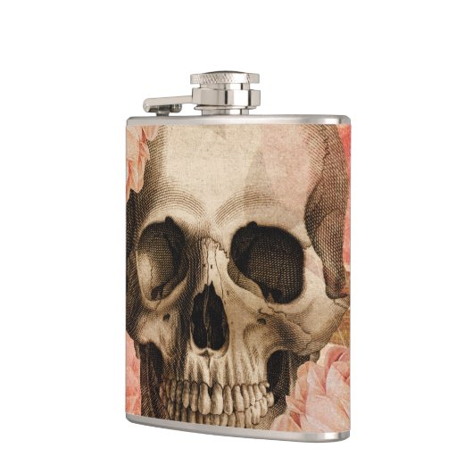  Rosa schedelcollage Heupfles (Links)