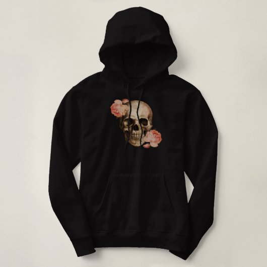  Rosa schedelcollage Hoodie (Design voorkant)