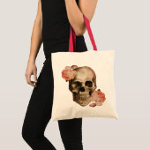  Rosa schedelcollage Tote Bag (Voorkant (product))
