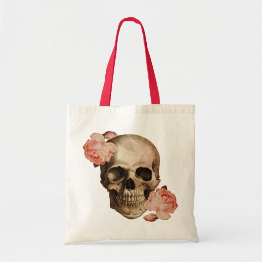  Rosa schedelcollage Tote Bag (Voorkant)