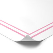 Rosa schelp kust welkomstbord poster (Hoek)