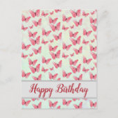 rosa Schmetterlinge Briefkaart (Voorkant)