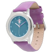 Rosa Schwein geht schwimmen Horloge (Gekanteld)