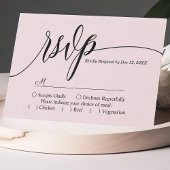 Rosa Simpele Script Trouw RSVP Kaart