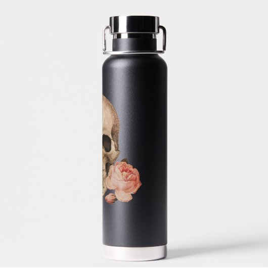  Rosa Skull Collage Waterflesje Waterfles (Achterkant)