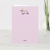 Rosa step-roze kerst-winkeluitstapje feestdagen kaart (Achterkant)