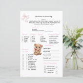 Rosa Strik spaarboek voor doop/babyshower (Staand voorkant)