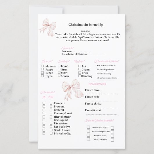 Rosa Strik spaarboek voor doop/babyshower (Voorkant)