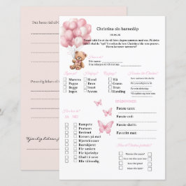 Rosa Strik spaarboek voor doop/babyshower