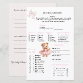 Rosa Strik speldomskaart voor geboorte/babyshower
