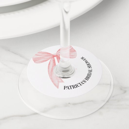 Rosa Strik Verlegenheid Zij Krijgt een Traan Brida Wijnglaslabel (Dichtbij)