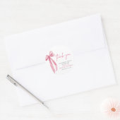 Rosa Strik Verloofde Krijgt Trouwjurk Bruidsmeisje Ronde Sticker (Envelop)