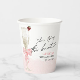 Rosa Strikdiadem Zij Gaat Trouwen Bruidsfeest Papieren Bekers