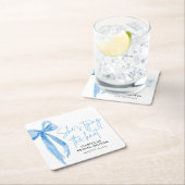 Rosa Strikje Zij Gaat Trouwen Bruidsfeest Kartonnen Onderzetters (Insitu)