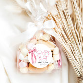 Rosa Strikje Zij Krijgt de Knoop Bruidsmeisjesfees Ronde Sticker